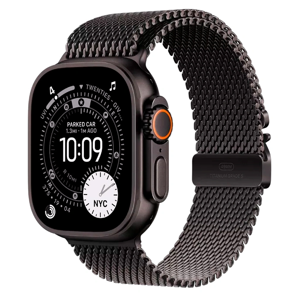 Смарт часы Apple Watch Ultra 3 GPS + Cel 49mm Black Tit Case with Black Tit Milanese Loop - Medium