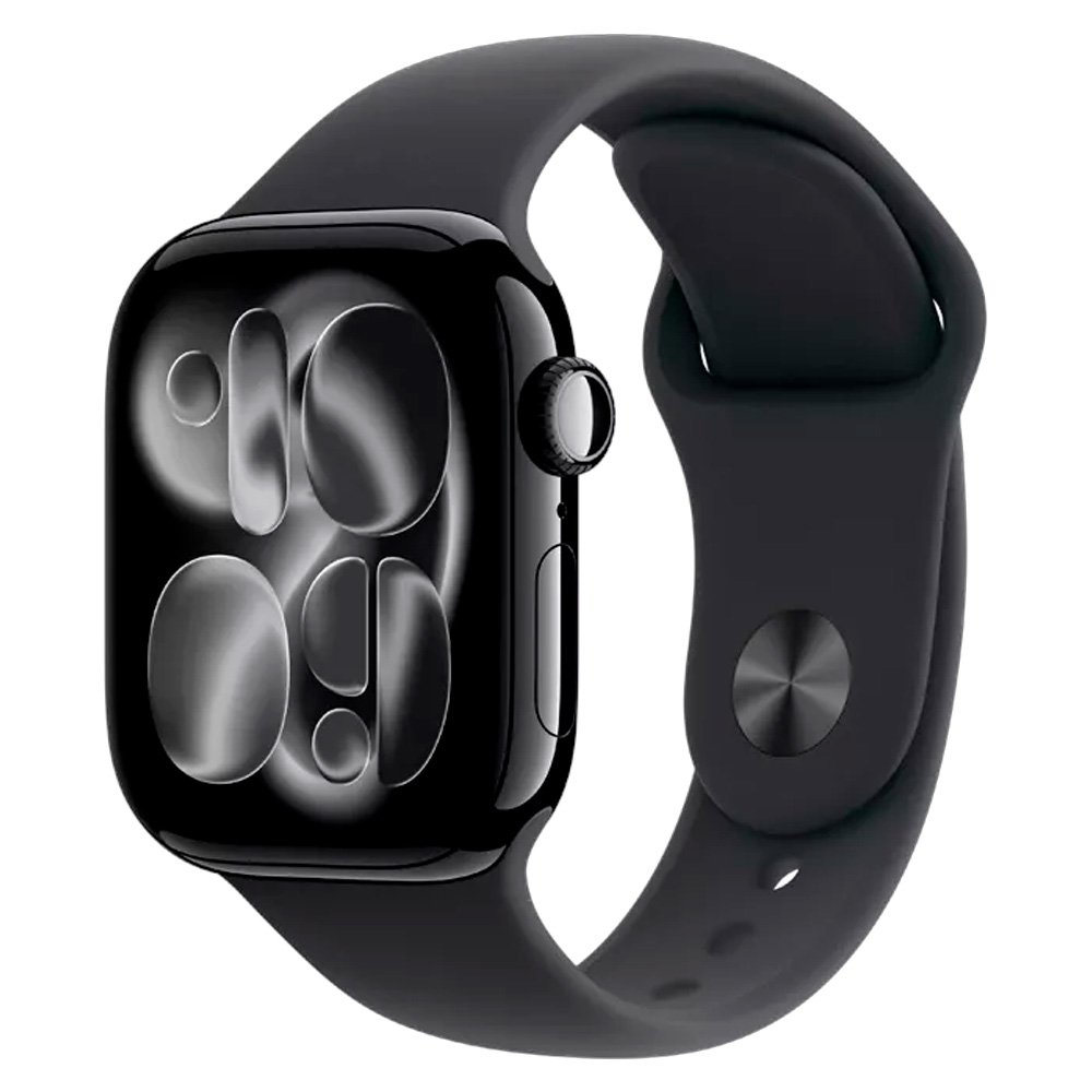 Смарт часы Apple Watch Series 11 GPS 46mm Jet Black Aluminium Case with Black Sport Band - M/L