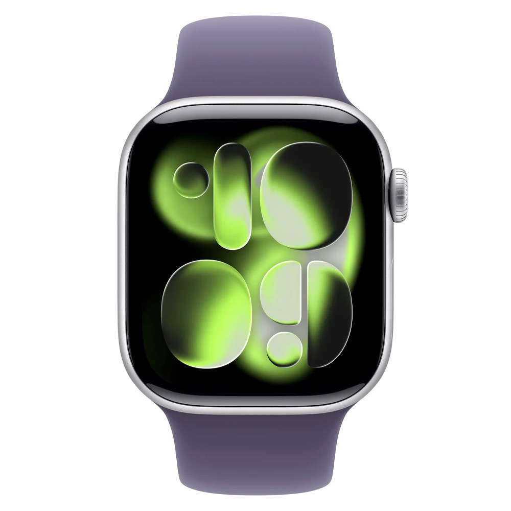 Смарт часы Apple Watch Series 11 GPS 46mm Silver Aluminium Case with Purple Fog Sport Band - M/L