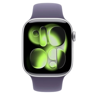 Смарт часы Apple Watch Series 11 GPS 46mm Silver Aluminium Case with Purple Fog Sport Band - M/L