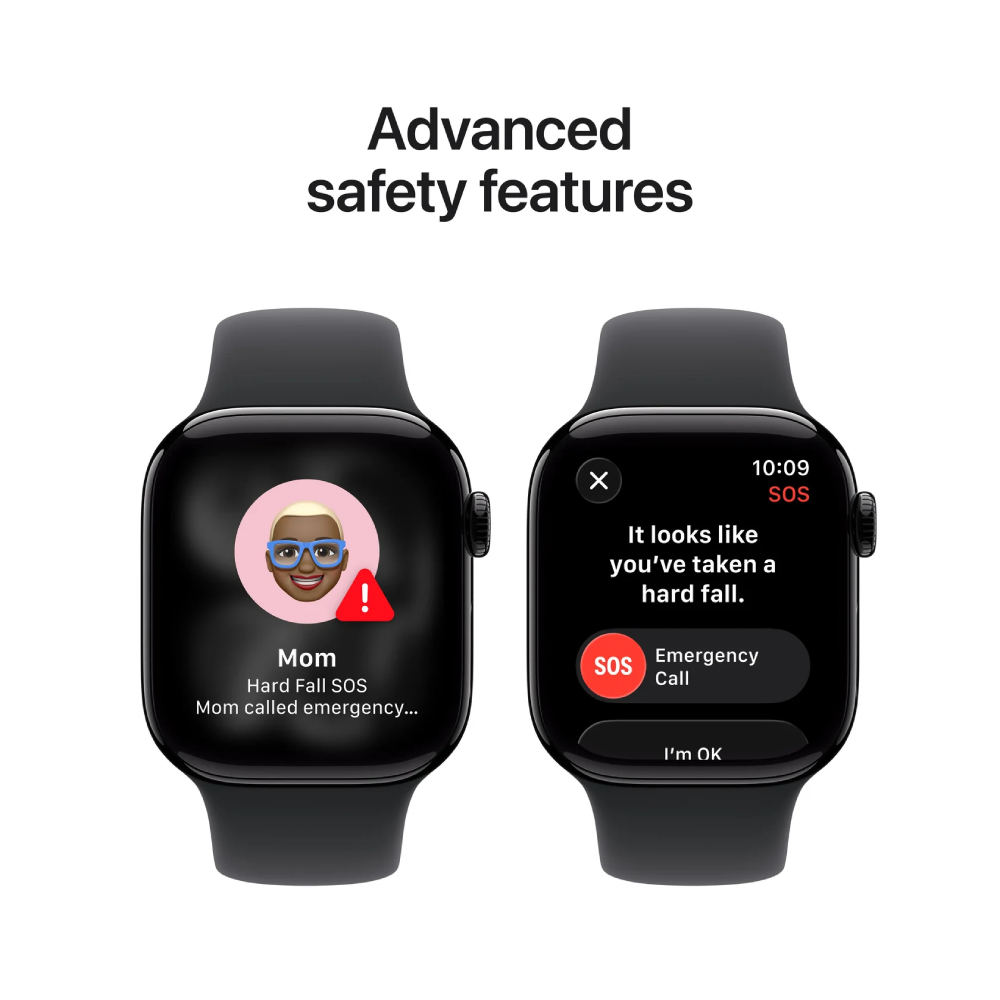Смарт часы Apple Watch Series 11GPS42mmJet Black Aluminium Case with Black Sport Band - M/L MEQU4R - фото 3