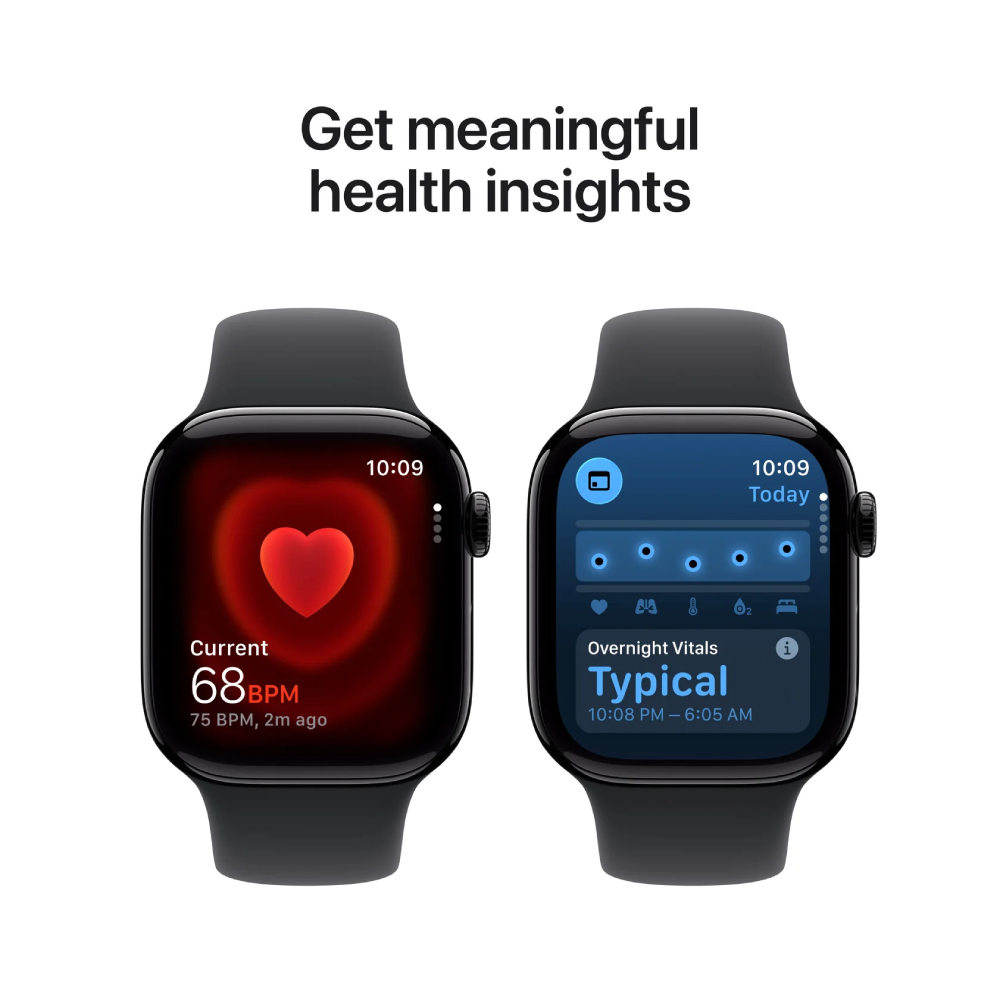 Смарт часы Apple Watch Series 11GPS42mmJet Black Aluminium Case with Black Sport Band - S/M MEQT4R - фото 5