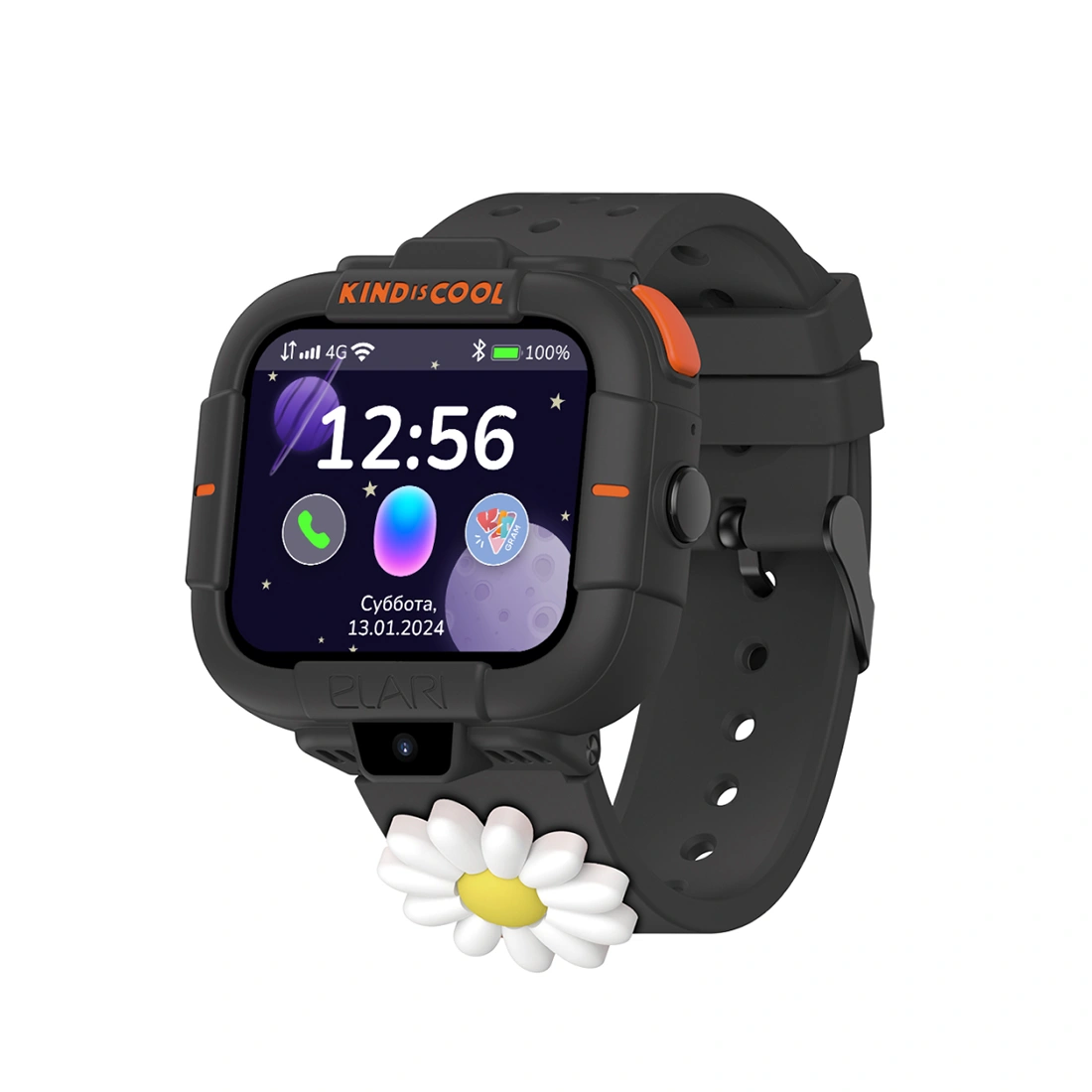 Смарт часы Elari KidPhone Masha and the Bear Black KP-MB-BLK