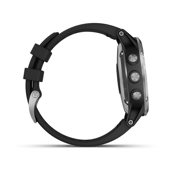 Часы с GPS навигатором Garmin Fenix 5 Plus Серебристые с черным (010-01988-11) - фото 4