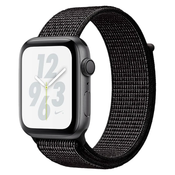 Смарт-часы Apple Watch Nike+ Series 4 44mm Space Grey, спортивный ремешок черного цвета (MU7J2GK/A)