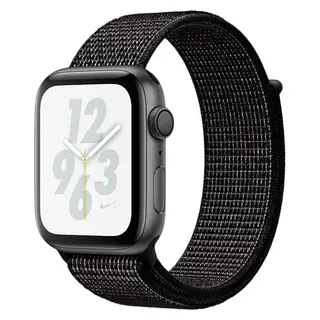 Смарт-часы Apple Watch Nike+ Series 4 44mm Space Grey, спортивный ремешок черного цвета (MU7J2GK/A)