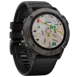 Смарт-часы Garmin Fenix 6X Sapphire Carbon Gray with Black Band