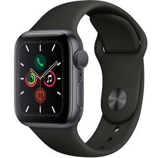 Смарт-часы Apple Watch Series 5 44mm Space Grey, ремешок черного цвета (MWVF2)