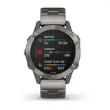 Garmin смарт сағаты Fenix 6 Sapphire титан білезігі бар титан (010-02158-23) - фото 5