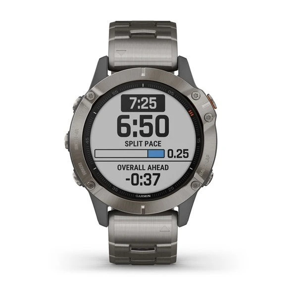 Garmin смарт сағаты Fenix 6 Sapphire титан білезігі бар титан (010-02158-23) - фото 2