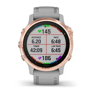 Смарт-часы Garmin Fenix 6s Sapphire розовое золото с серым ремешком