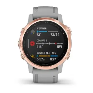 Смарт-часы Garmin Fenix 6s Sapphire розовое золото с серым ремешком