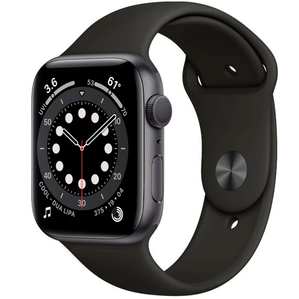 Смарт-часы Apple Watch Series 6 44mm Space Gray Aluminium Black Band M00H3