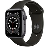 Смарт-часы Apple Watch Series 6 44mm Space Gray Aluminium Black Band M00H3