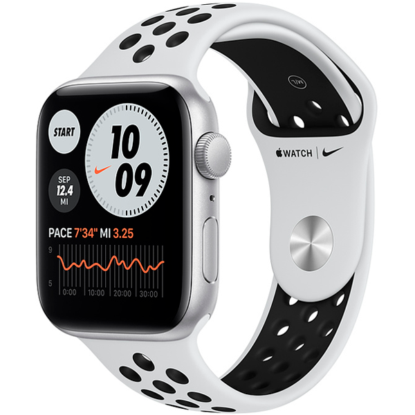 Смарт-часы Apple Watch Nike SE 44mm Silver Aluminium Black Nike Band MYYH2