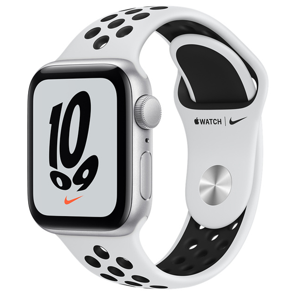 Смарт-часы Apple Watch Nike SE GPS 40mm Silver with Pure Platinum/Black Nike Sport Band MKQ23GK/A