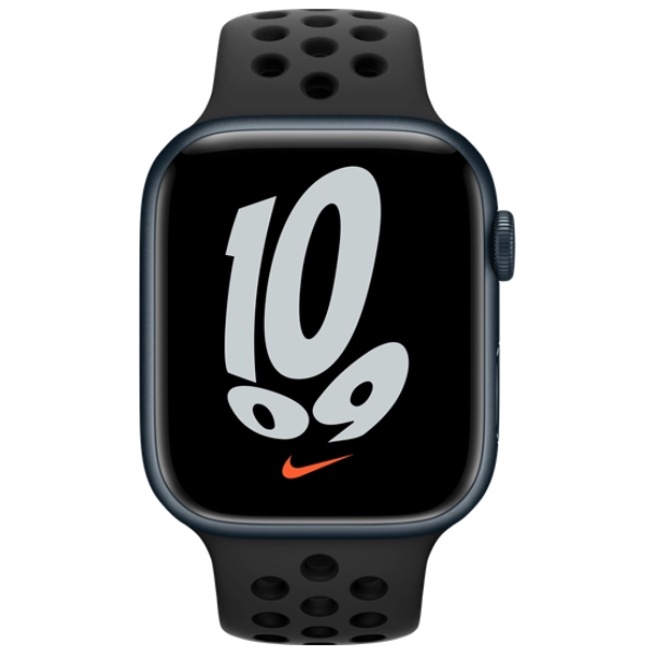 Смарт-часы Apple Watch Nike Series 7 GPS 45мм Midnight Black Nike Sport Band MKNC3GK/A