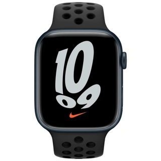 Смарт-часы Apple Watch Nike Series 7 GPS 45мм Midnight Black Nike Sport Band MKNC3GK/A - фото 2