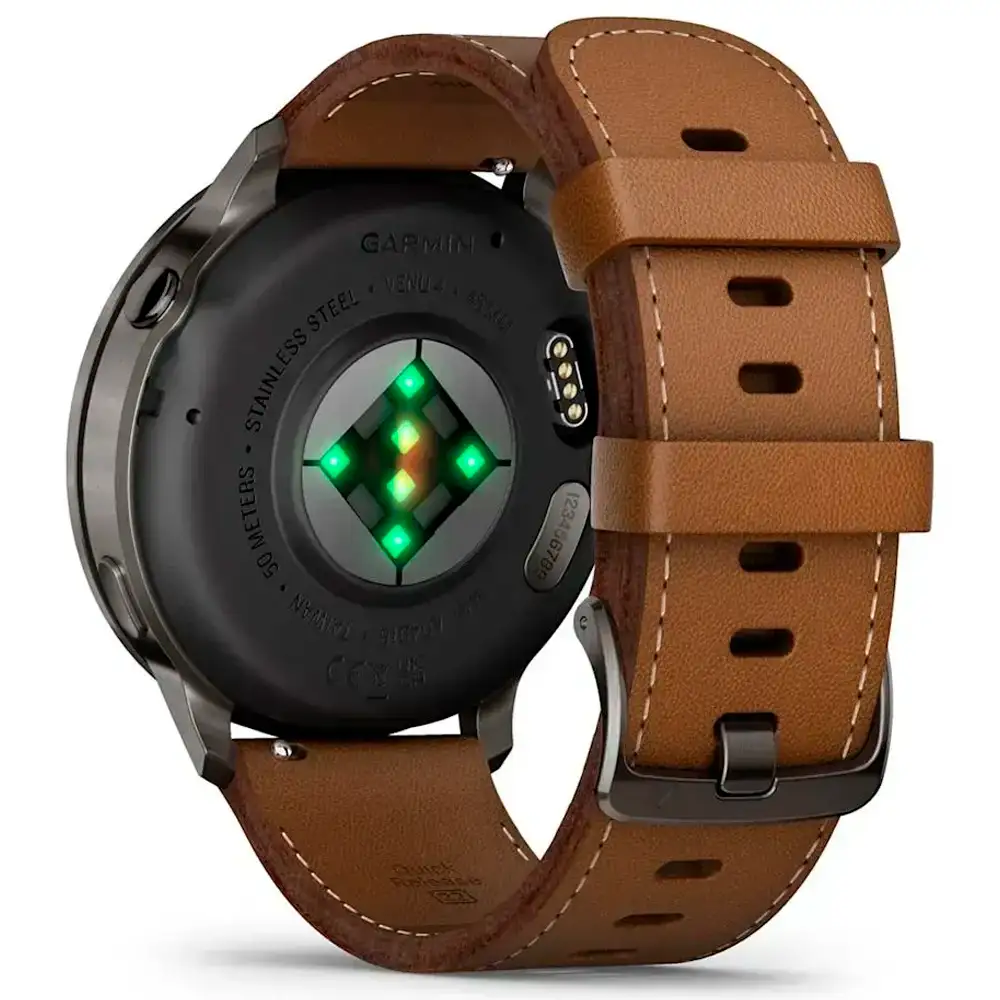 Смарт часы Garmin Venu 4 черный+кожа 010-03014-03 - фото 8