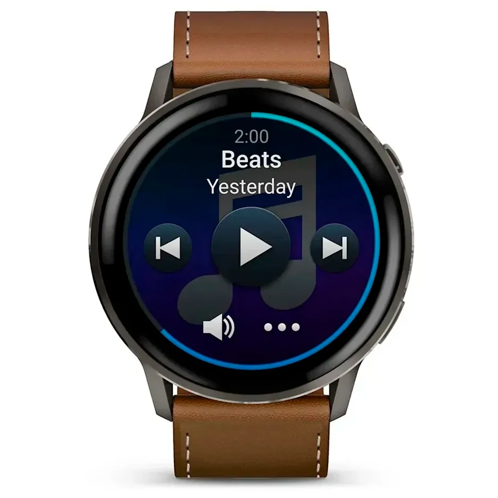Смарт часы Garmin Venu 4 черный+кожа 010-03014-03 - фото 5