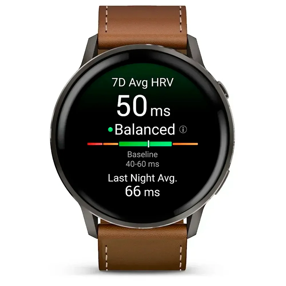 Смарт часы Garmin Venu 4 черный+кожа 010-03014-03 - фото 3