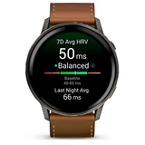 Смарт часы Garmin Venu 4 черный+кожа 010-03014-03 - фото 3