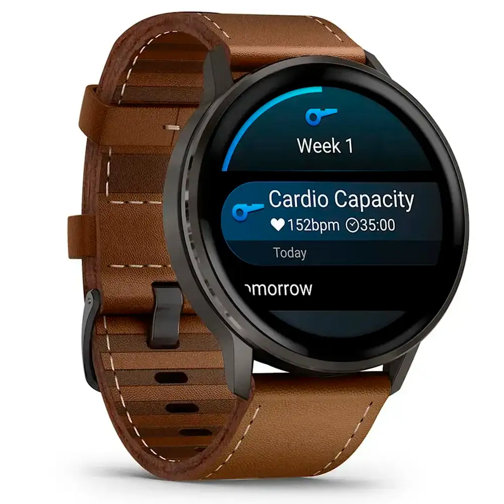 Смарт часы Garmin Venu 4 черный+кожа 010-03014-03 - фото 4