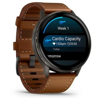 Смарт часы Garmin Venu 4 черный+кожа 010-03014-03 - фото 4