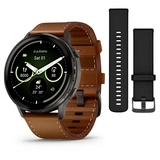 Смарт часы Garmin Venu 4 черный+кожа 010-03014-03 - фото 2