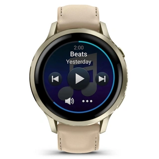 Смарт часы Garmin Venu 4S золотистый+кожа 010-03013-03 - фото 4