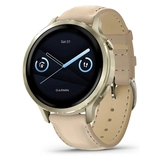 Смарт часы Garmin Venu 4S золотистый+кожа 010-03013-03