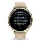 Смарт часы Garmin Venu 4S золотистый+кожа 010-03013-03 - фото 6