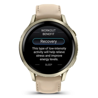 Смарт часы Garmin Venu 4S золотистый+кожа 010-03013-03 - фото 6
