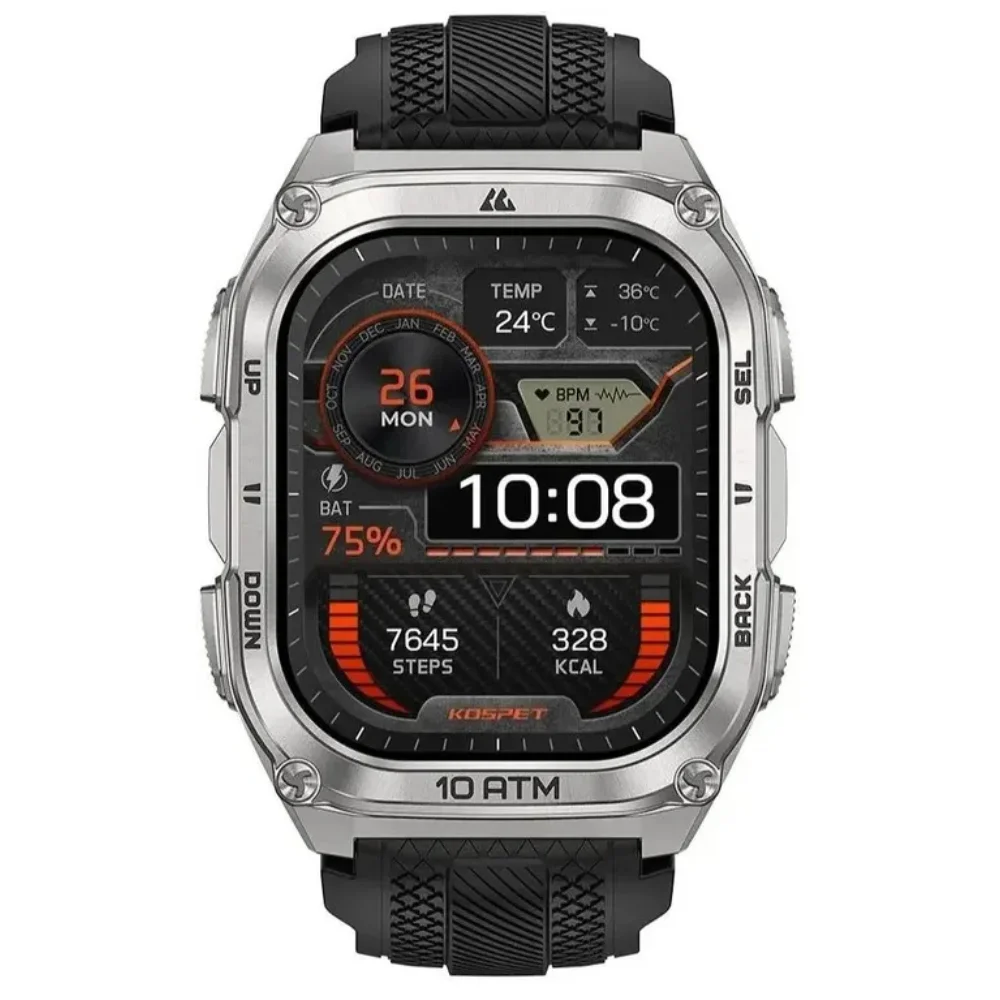 Смарт часы Kospet TANK M4 Silver - фото 4