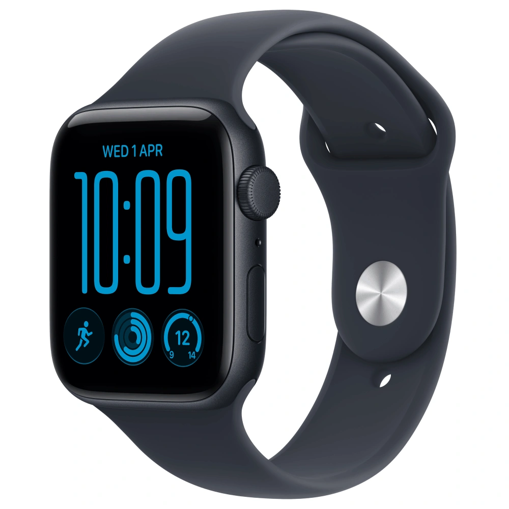 Смарт часы Apple Watch SE 3 GPS, 40mm, Midnight, Alu Case, Navy Blue Sport Band, S/M (MJKY4RK/A)