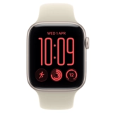 Смарт часы Apple Watch SE 3 GPS, 44mm, Starlight, Alu Case, Sand Sport Band, M/L (MJL54RK/A) - фото 2