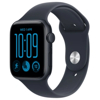 Смарт часы Apple Watch SE 3 GPS, 44mm, Midnight, Alu Case, Navy Blue Sport Band, M/L (MJL94RK/A)