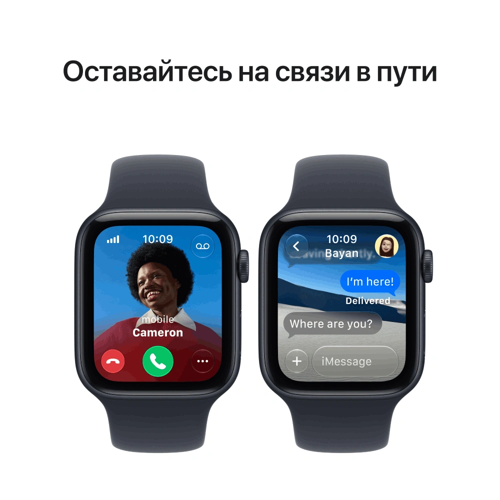 Смарт часы Apple Watch SE 3 GPS, 44mm, Midnight, Alu Case, Navy Blue Sport Band, M/L (MJL94RK/A) - фото 6