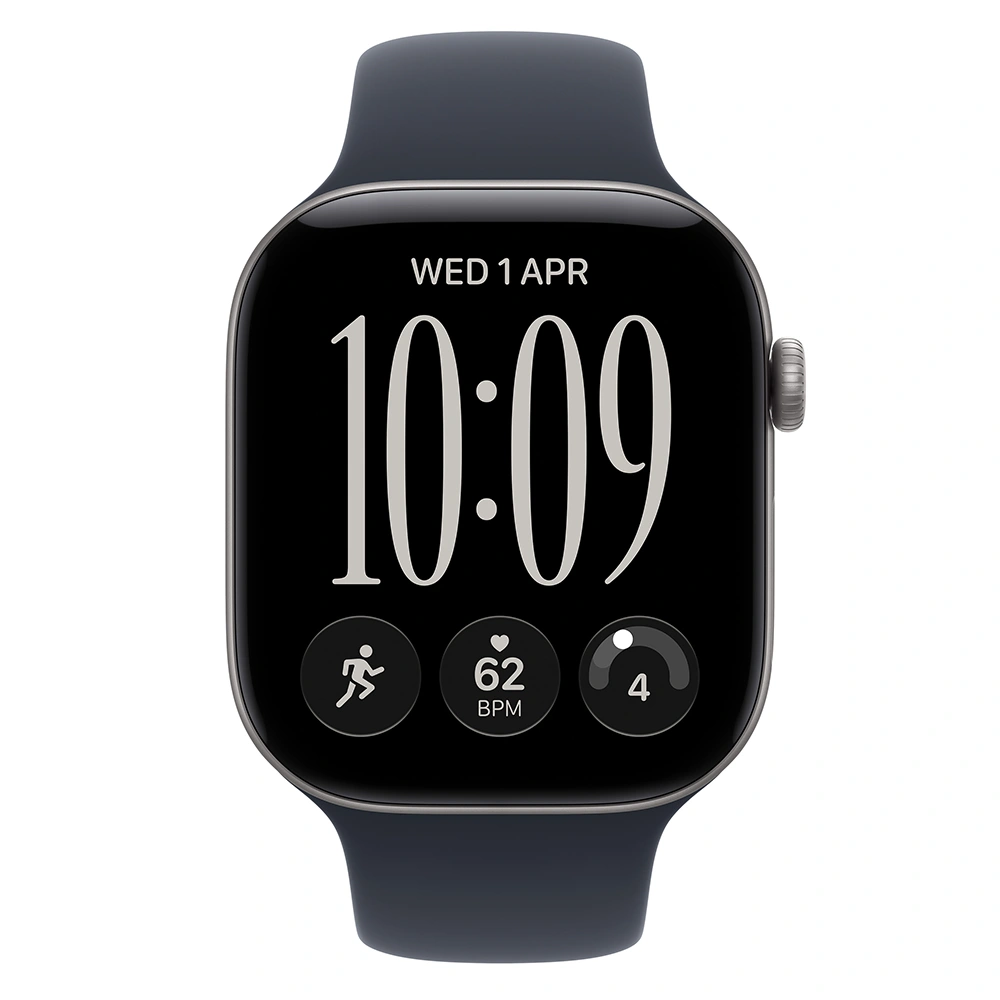 Смарт-часы Apple Watch Series 12 GPS, 42 mm, Space Grey, Alu Case, Navy Blue Sport Band, S/M (MJE74RK/A) - фото 2