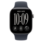 Смарт-часы Apple Watch Series 12 GPS, 42 mm, Space Grey, Alu Case, Navy Blue Sport Band, S/M (MJE74RK/A) - фото 2