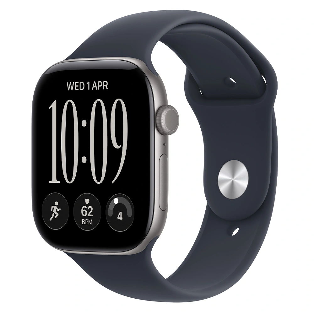 Смарт-часы Apple Watch Series 12 GPS, 42 mm, Space Grey, Alu Case, Navy Blue Sport Band, S/M (MJE74RK/A)