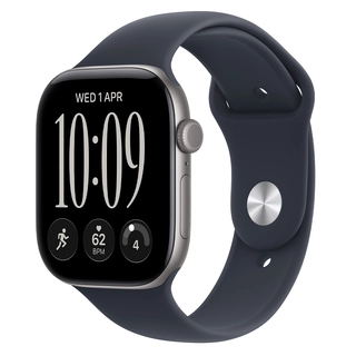Смарт-часы Apple Watch Series 12 GPS, 42 mm, Space Grey, Alu Case, Navy Blue Sport Band, S/M (MJE74RK/A)