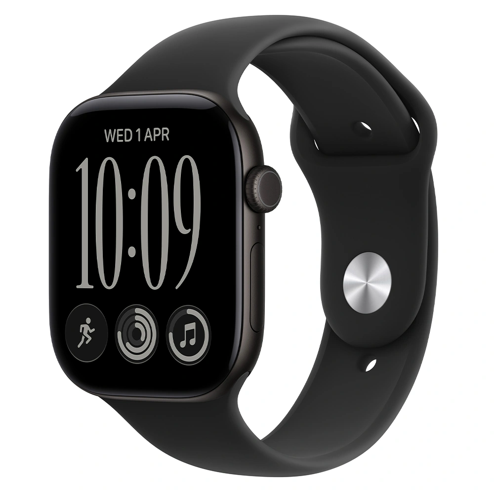 Смарт-часы Apple Watch Series 12 GPS, 42 mm, Black, Alu Case, Black Sport Band, M/L (MJEC4RK/A)