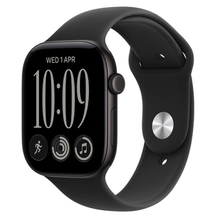 Смарт-часы Apple Watch Series 12 GPS, 42 mm, Black, Alu Case, Black Sport Band, M/L (MJEC4RK/A)