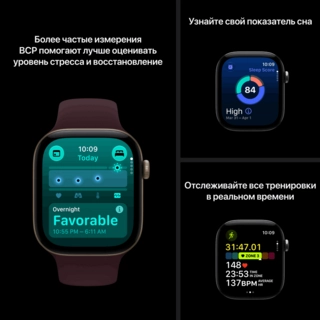 Смарт-часы Apple Watch Series 12 GPS, 42 mm, Dark Bronze, Alu Case, Olive Sport Band, S/M (MJEF4RK/A) - фото 5