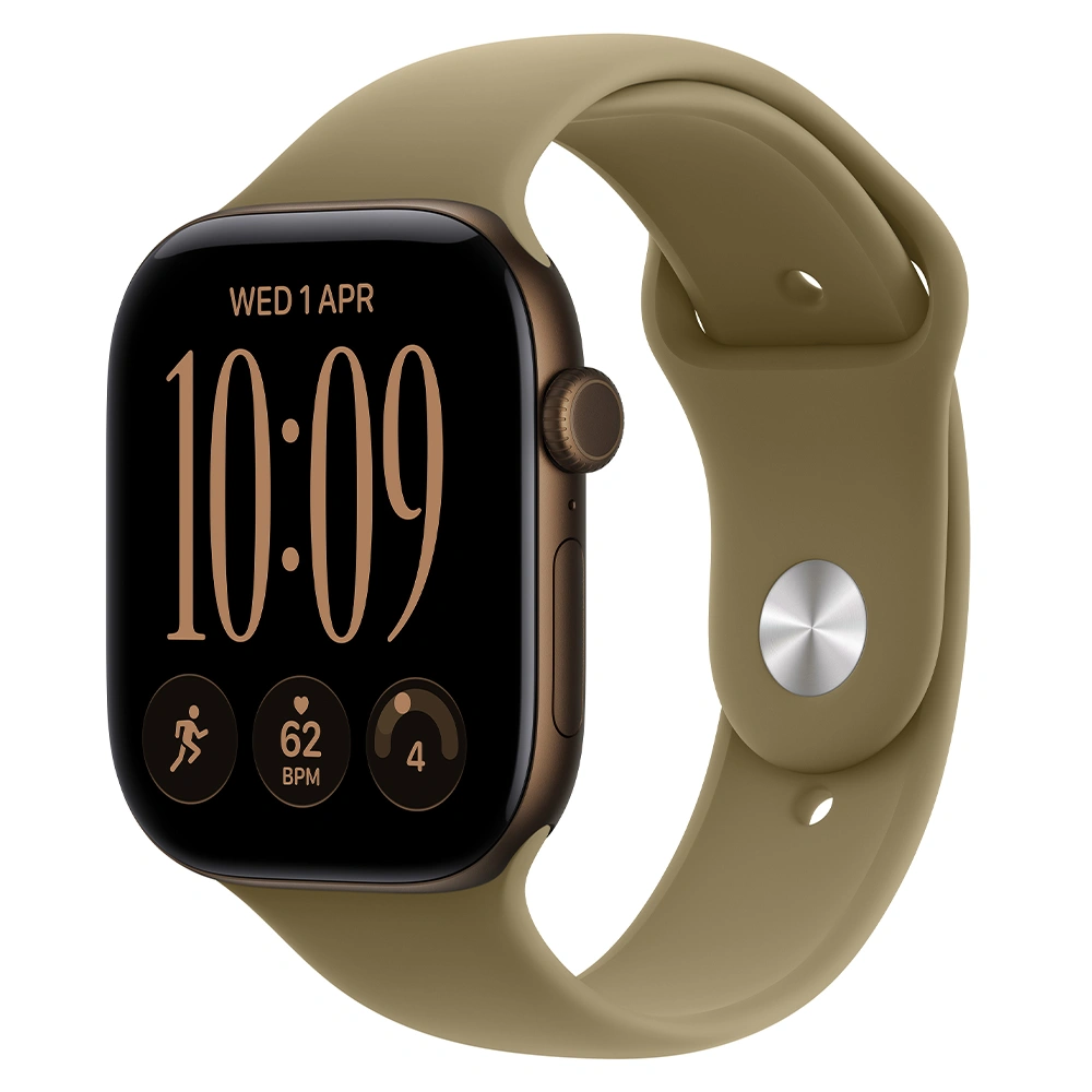 Смарт часы Apple Watch Series 12 GPS, 42 mm, Dark Bronze, Alu Case, Olive Sport Band, M/L (MJEG4RK/A)