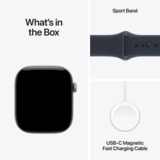 Смарт часы Apple Watch Series 12 GPS, 46mm, Space Grey, Alu Case, Navy Blue Sport Band, M/L (MJEJ4RK/A) - фото 7