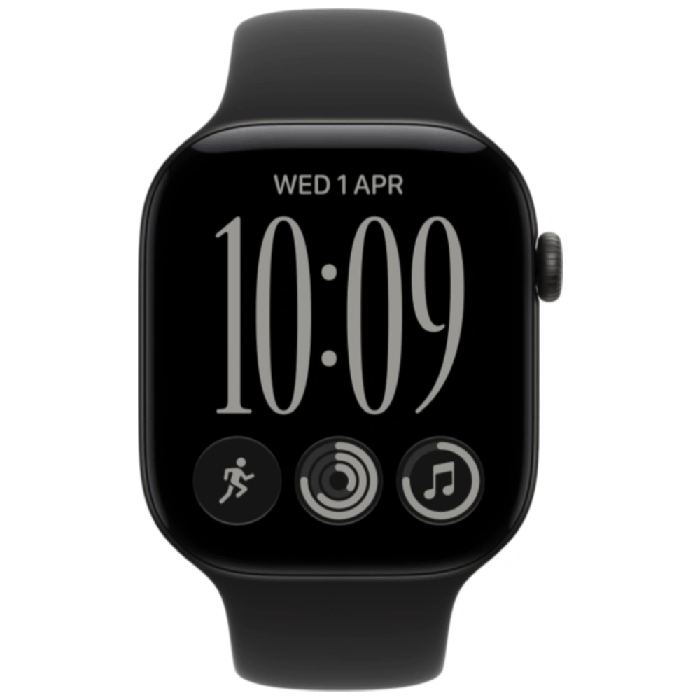 Смарт часы Apple Watch Series 12 GPS, 46mm, Black, Alu Case, Black Sport Band, M/L (MJEL4RK/A) - фото 2