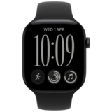 Смарт часы Apple Watch Series 12 GPS, 46mm, Black, Alu Case, Black Sport Band, M/L (MJEL4RK/A) - фото 2