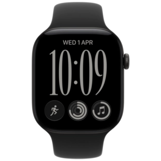 Смарт часы Apple Watch Series 12 GPS, 46mm, Black, Alu Case, Black Sport Band, M/L (MJEL4RK/A) - фото 2